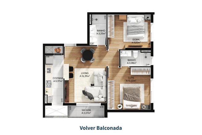 Planta do apartamento